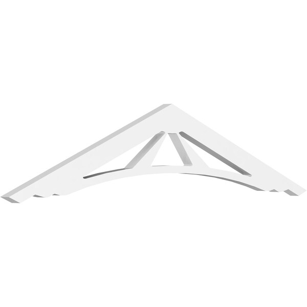 Ekena Millwork Pitch Stanford Architectural Grade PVC Gable Pediment, 36"W x 7 1/2"H x 1"P (5/12) GPP036X008X100STA - main